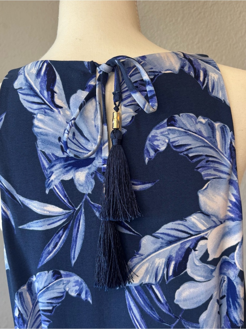 Tommy Bahama Women's Jasmina Fleur Bay Maxi Dress L Island Navy Coastal Tropical - Picture 8 of 10